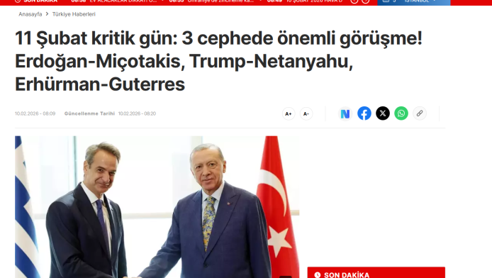 Τί λένε οι Τούρκοι για τη συνάντηση Μητσοτάκη-Ερντογάν;