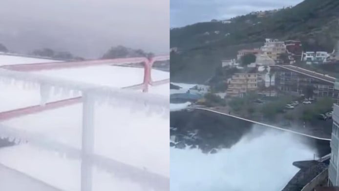 Σκηνικό αποκάλυψης στα Κανάρια Νησιά: Βίντεο - σοκ από καταιγίδα 