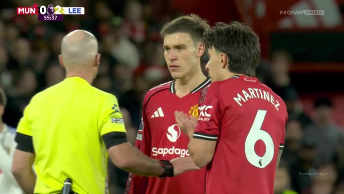 ΕΠΟΣ: Πήρε κόκκινη στο Γιουνάιτεντ-Λιντς γιατί του τράβηξε την κοτσίδα (Vd)