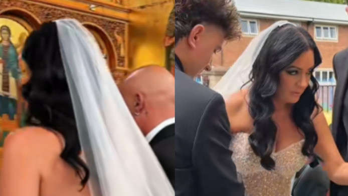 Viral: "Τυχερή" Ελληνίδα νύφη που δεν την έδιωξε ο παπάς - Τι φόρεσε! (Vid)