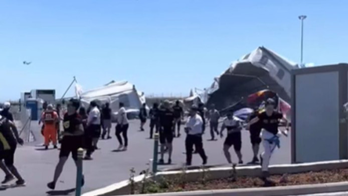 Θεσσαλονίκη: Αεροστρόβιλος σάρωσε πίστα καρτ και σήκωσε τα πάντα στον αέρα