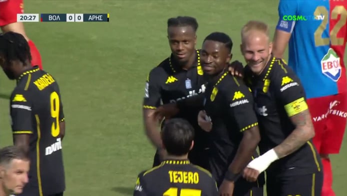 Φοβερό βολέ ο Χόνγκλα για το 1-0 του Άρη! (ΒΙΝΤΕΟ)