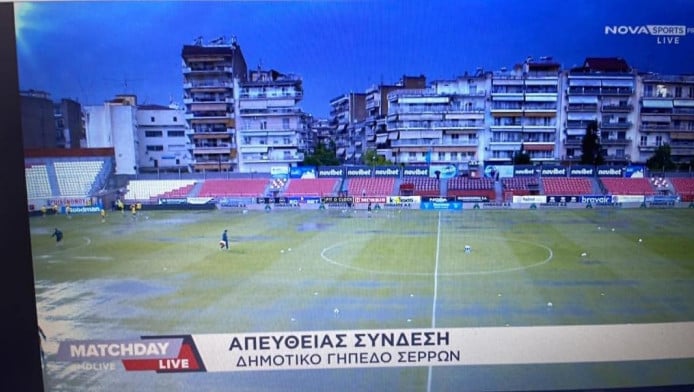 Οριστική αναβολή στο Πανσερραϊκός-Παναιτωλικός - "Βάλτος" το γήπεδο! (ΦΩΤΟ)
