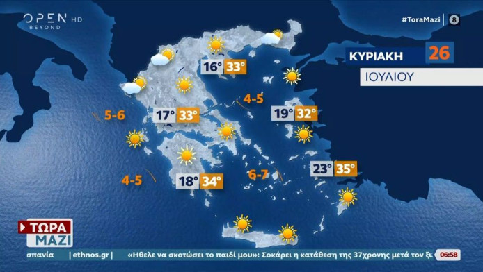 Ανεβαίνει και πάλι η θερμοκρασία - Ο καιρός στην Αττική - Πρόγνωση