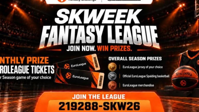Παίξε Euroleague fantasy και κέρδισε δωρεάν εισιτήρια κάθε μήνα και φανέλες