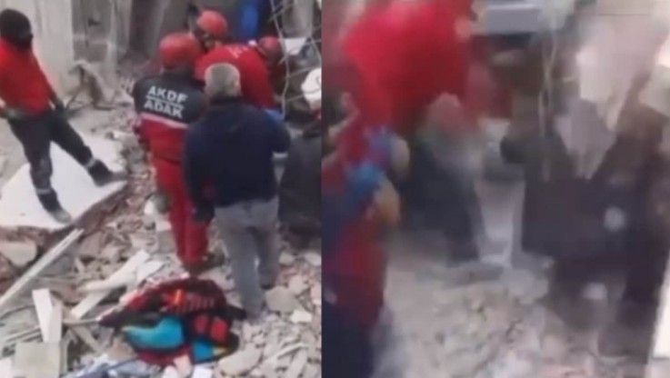 Σεισμός στην Τουρκία: Σοκαριστικό βίντεο με τη στιγμή που συντρίμμια καταπλακώνουν διασώστες (video)