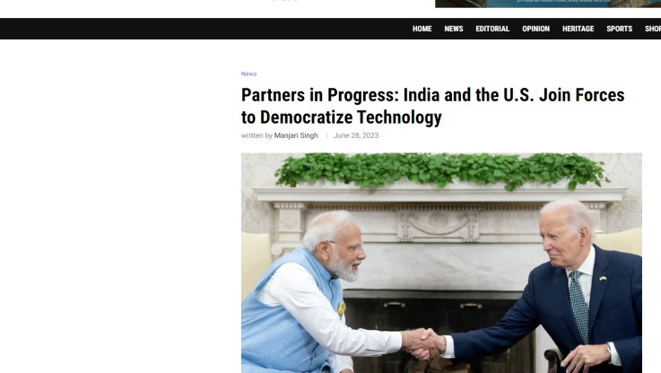 Ινδία και ΗΠΑ ενώνουν τις δυνάμεις τους στην τεχνολογία