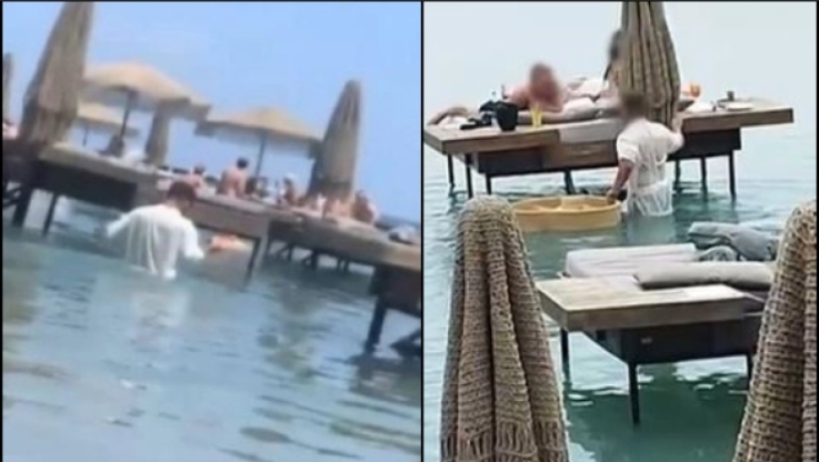 Νέο βίντεο ντροπής από το Beach Bar στη Ρόδο - Δεν είναι μόνο ο σερβιτόρος στη θάλασσα - Δείτε το!