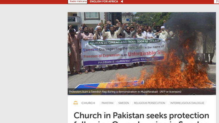 Ανησυχούν για αντίποινα οι Χριστιανοί του Πακιστάν μετά την καύση του κορανίου στη Σουηδία
