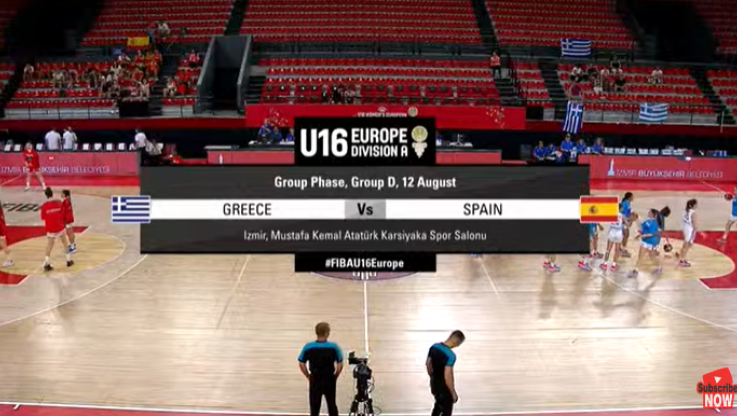 Live streaming η Εθνική Κορασίδων κόντρα στην Ισπανία για το Eurobasket U16 (ΒΙΝΤΕΟ)