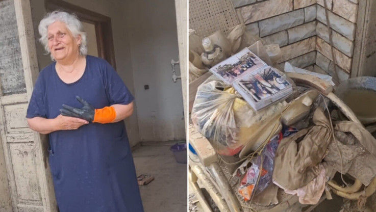 Θεσσαλία: Συγκλονίζει γιαγιά που μεγαλώνει μόνη την έξι μηνών εγγονούλα της μέσα στο πλημμυρισμένο της σπίτι