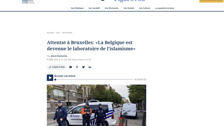 Le Figaro: Εργαστήριο των ισλαμιστών οι Βρυξέλλες