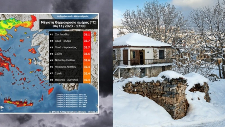 "Βόμβα" από meteo για κακοκαιρία: Πανευρωπαϊκό ρεκόρ θερμοκρασίας - Τα πρώτα χιόνια στο... (Vid)