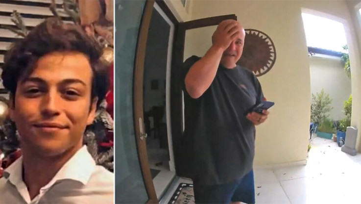 Σοκαριστικό βίντεο: Πατέρας ανακοινώνει μέσω θυροτηλεφώνου στη σύζυγό του ότι σκότωσε τον 21χρονο γιο τους