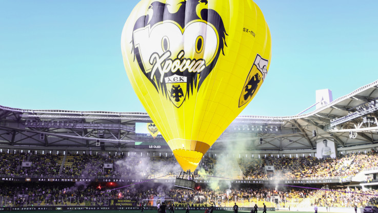 Μεγαλειώδης γιορτή η ΑΕΚ για τα 100 χρόνια - Το αερόστατο και οι Μελισσανίδης, Αλμέιδα που συγκίνησαν (Vid)