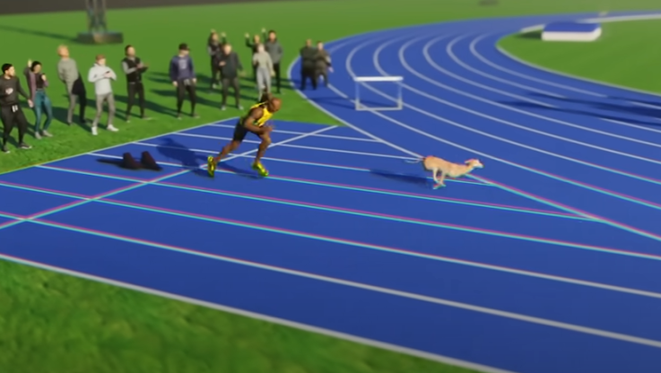 Ο Γιουσέιν Μπολτ έτρεξε με τον ταχύτερο σκύλο στον κόσμο - Ποιός κέρδισε; (ΒΙΝΤΕΟ)