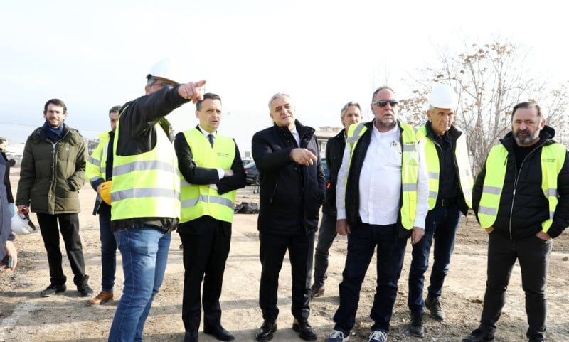 O Χάρης Δούκας στο εργοτάξιο για το νέο γήπεδο του Παναθηναϊκού