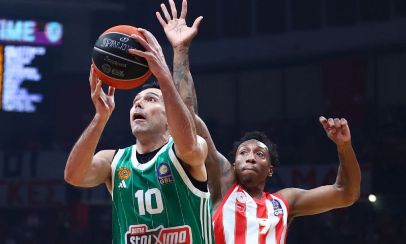 Φάση από τον 2ο τελικό της Basket League Ολυμπιακός - Παναθηναϊκός