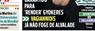 Το είδαν στον ΠΑΟ; Πρωτοσέλιδο Βαγιαννίδη στην A Bola: "Δύσκολα θα ξεφύγει"