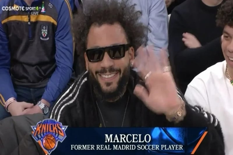 Ο Μαρσέλο είδε NBA στη Νέα Υόρκη και έκλεψε την παράσταση (ΦΩΤΟ)