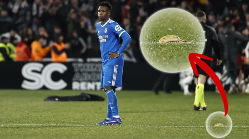 Πέταξαν μπανάνα στον Βινίσιους μετά το γκολ του Μπετανκόρ (ΦΩΤΟ)