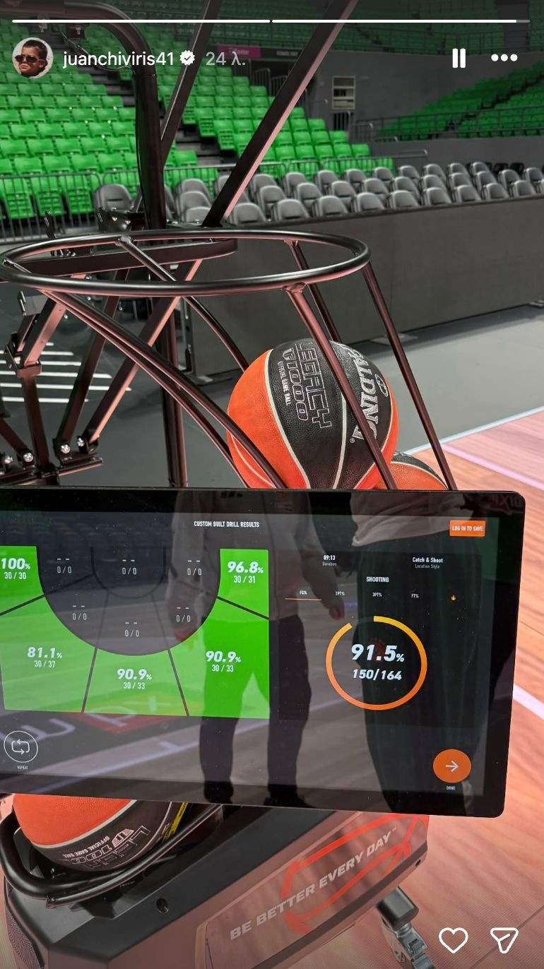 Απίθανος Χουάντσο: Έβαλε 150/164 τρίποντα στην προπόνηση! (ΦΩΤΟ)