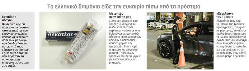 Οι Έλληνες βρήκαν τη λύση να αποφεύγουν τα αλκοτέστ μετά τα μπουζούκια!