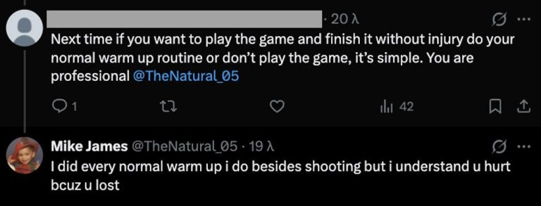 Τζέιμς σε οπαδό του Ολυμπιακού: "Πονάς επειδή έχασες"