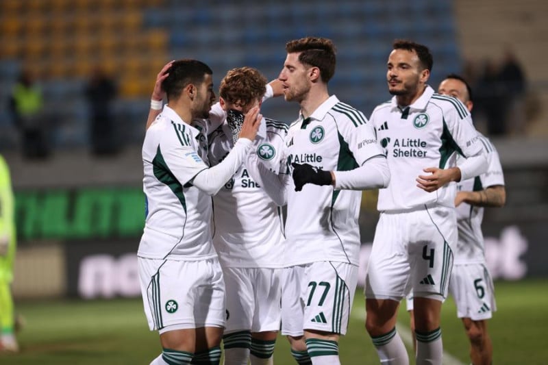 Οι παίκτες του Παναθηναίκού πανηγυρίζουν