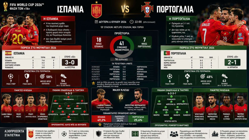 Ιβηρικός «τελικός» για μια θέση στα προημιτελικά του Μουντιάλ